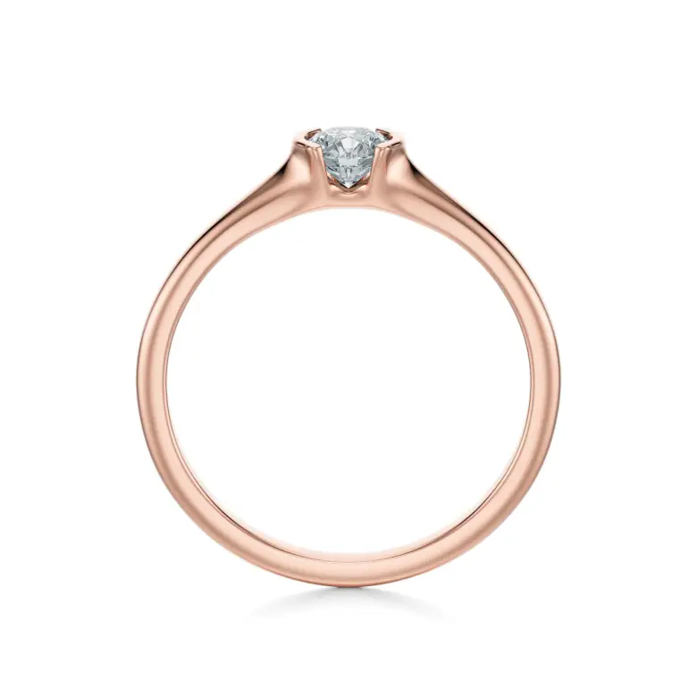 Pierścionek z diamentem różowe złoto AJPZ_089